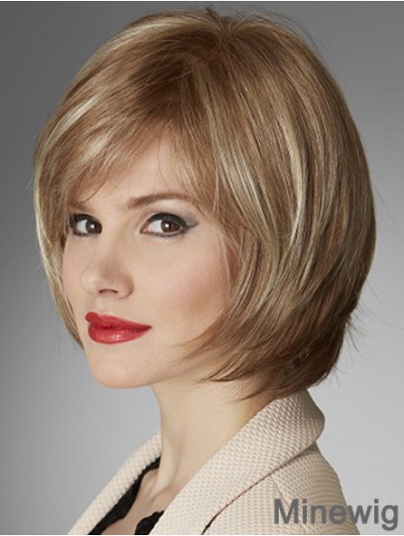 Top Quality Synthetic Wigs With Monofilament Bobs Cut Chin Length