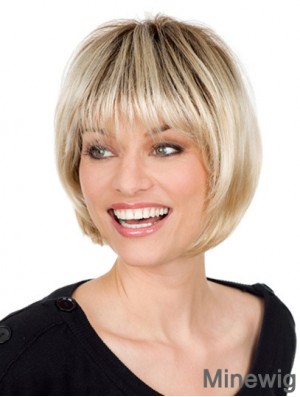 Chin Length Blonde Online 10 inch Straight Bob Wigs