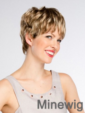 Short Wavy Monofilament Layered 8 inch Online Synthetic Wigs