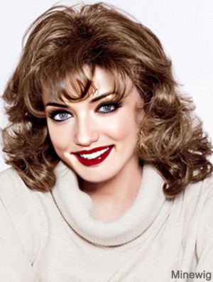 Curly Auburn Ideal Shoulder Length Classic Wigs