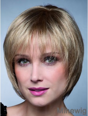 Short Bobs Straight Blonde Top Synthetic Wigs