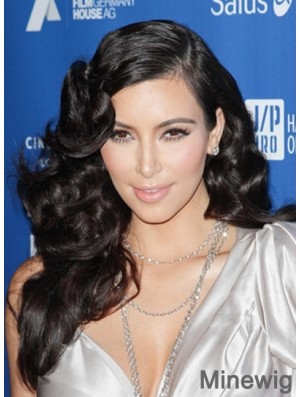 Black Long Curly Lace Front Hairstyles 22 inch Kim Kardashian Wigs