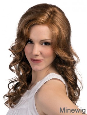 Curly Layered Long Brown Modern Lace Front Wigs