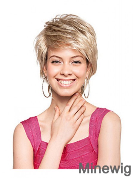 Short Boycuts Straight Blonde Amazing Synthetic Wigs