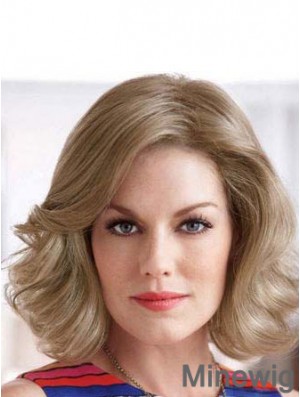 Wavy Blonde Hairstyles Chin Length Classic Wigs