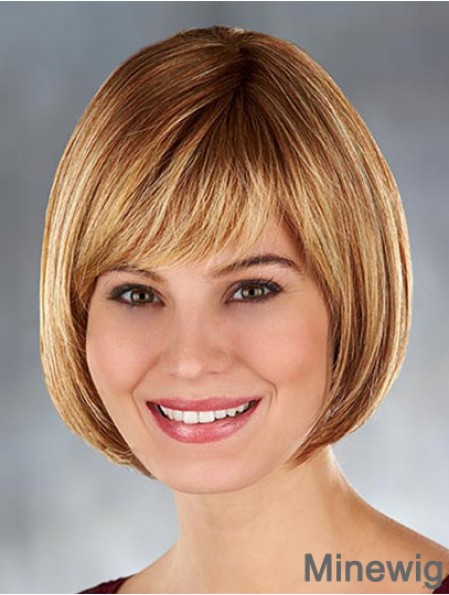 Chin Length Blonde Popular 10 inch Straight Bob Wigs