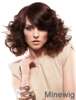 Curly Layered Shoulder Length Auburn Gorgeous Lace Front Wigs