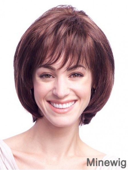 Chin Length Auburn Affordable 11 inch Straight Bob Wigs