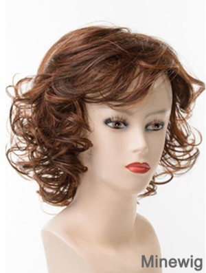 Chin Length Layered Curly Brown Best Synthetic Wigs