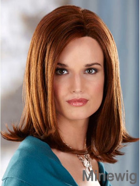 Shoulder Length Without Bangs Straight Auburn Great Synthetic Wigs