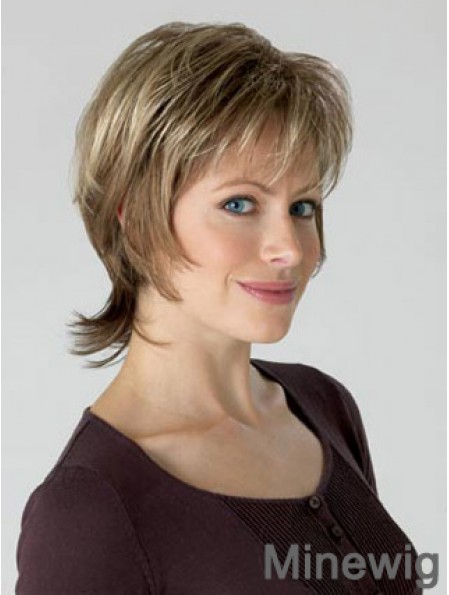 Chin Length Layered Wavy Blonde Great Synthetic Wigs