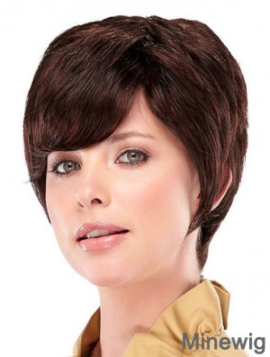 Cropped Layered Straight Auburn Exquisite Synthetic Wigs