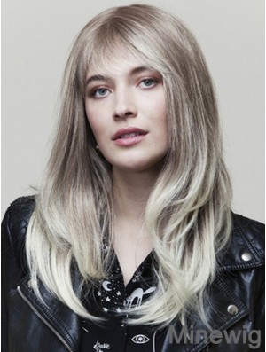 Wavy Beautiful 16 inch Ombre/2 Tone With Bangs Long Wigs