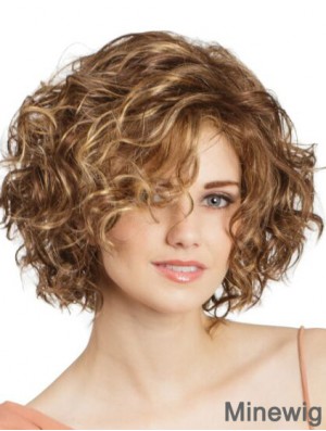 Lace Front Curly 11 inch Blonde Bob Cut Wigs