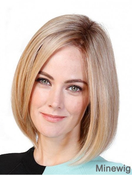 Straight Bobs Blonde 11 inch Monofilament Cancer Patient Wigs