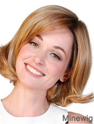 Synthetic Bobs Auburn Wavy 10 inch Women Wig Medium