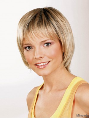 10 inch Straight Ombre/2 tone Synthetic Chin Length Capless Graduated Bob Wigs
