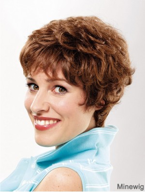 Synthetic Wavy Auburn 8 inch Short Capless Classic Style Wig