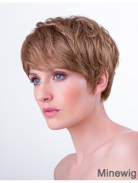 Synthetic Monofilament 6 inch Boycuts Straight Auburn Short Hairstyles