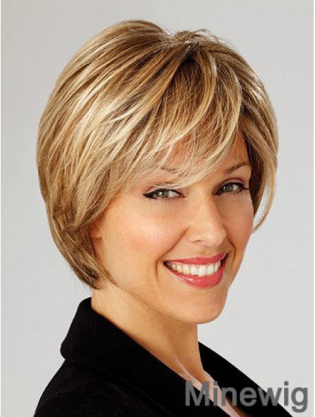 Beautiful Short Straight Capless Blonde High Quality Bob Wigs