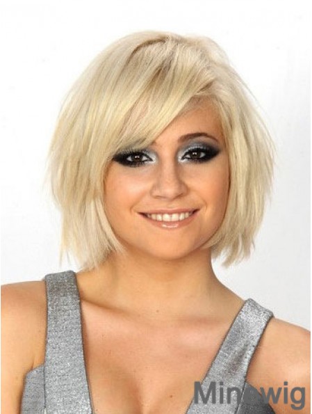 100% Hand-tied Straight Monofilament Bob Wig