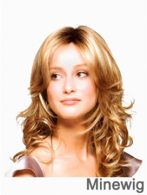 Wavy Layered Long Blonde Discount Lace Front Wigs