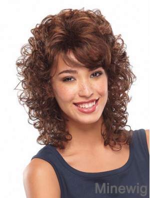 Curly Auburn Soft Shoulder Length Classic Wigs