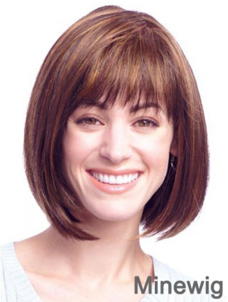 Lace Front Chin Length Straight Auburn Amazing Bob Wigs