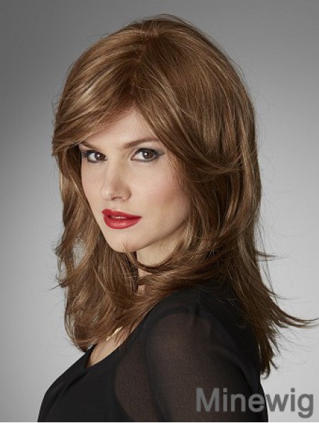 Brown 14 inch Best Long Wavy Layered Lace Wigs