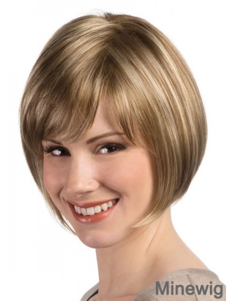 Bob Hairstyle Wig With Monofilament Capless Straight Style