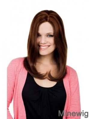 Straight Without Bangs Long Auburn Online Lace Front Wigs