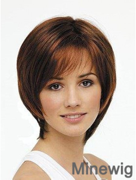 Chin Length Auburn Incredible 11 inch Straight Bob Wigs