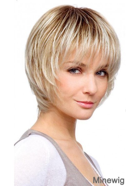 Chin Length Blonde Suitable 10 inch Straight Bob Wigs