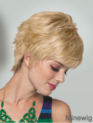 Boycuts Short Straight Blonde 5 inch Convenient Monofilament Wigs