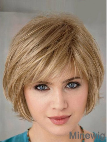 Perfect Short Layered Bob Hairstyles Blonde Color Bobs Cut Straight Wig