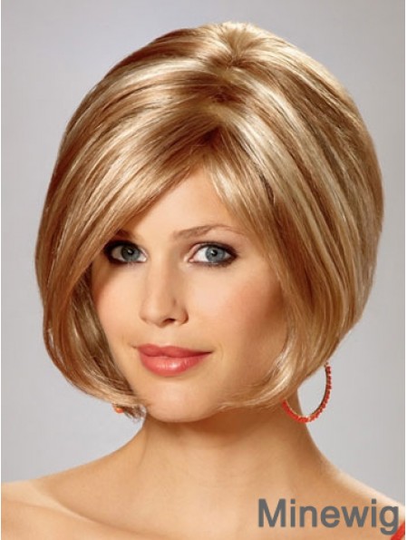 Capless Chin Length Straight Blonde Gorgeous Bob Wigs