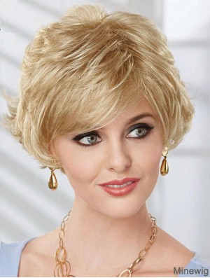 Bob Wig UK With Synthetic Capless Wavy Style Chin Length