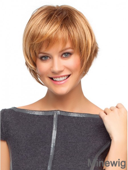 Capless Short Straight Auburn Cheapest Bob Wigs