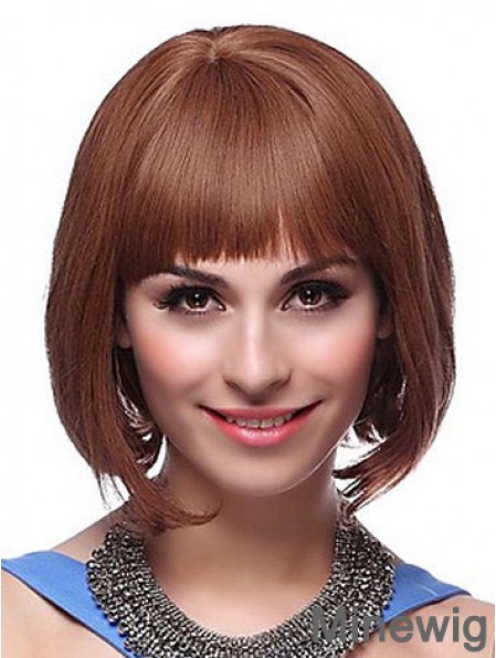 Capless Chin Length Straight Auburn Exquisite Bob Wigs