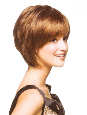 Capless Chin Length Straight Auburn Incredible Bob Wigs