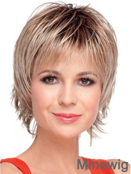 Boycuts Straight Blonde Capless Amazing Short Wigs