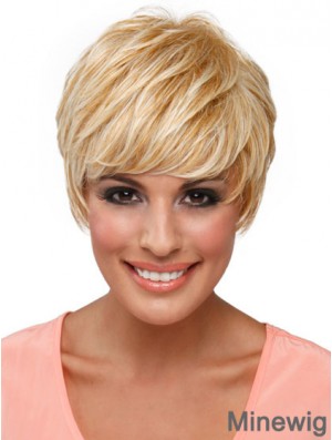 Boycuts Straight Blonde Capless Top Short Wigs