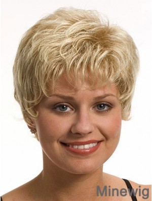 Boycuts Wavy Blonde Capless Best Short Wigs