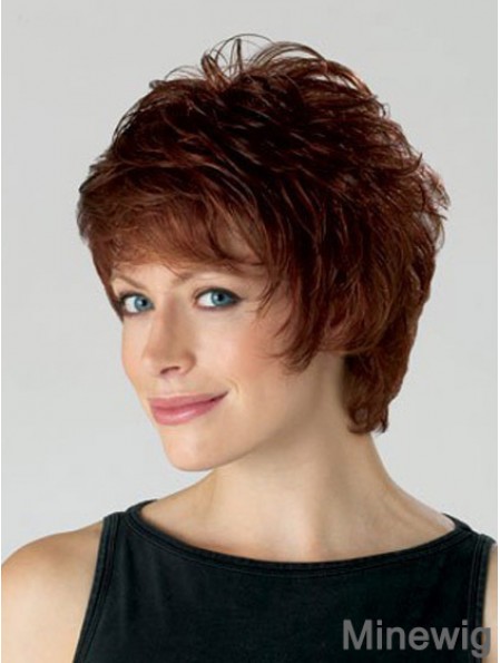 Wavy Layered Short Convenient Auburn Synthetic Wigs