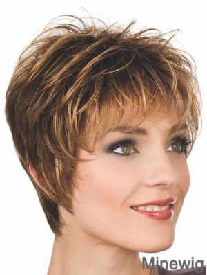 Boycuts Straight Auburn Capless Gorgeous Short Wigs