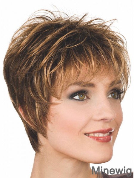 Boycuts Straight Auburn Capless Gorgeous Short Wigs