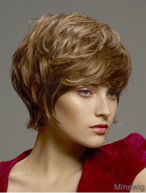 8 inch Fabulous Wavy Boycuts Blonde Short Wigs