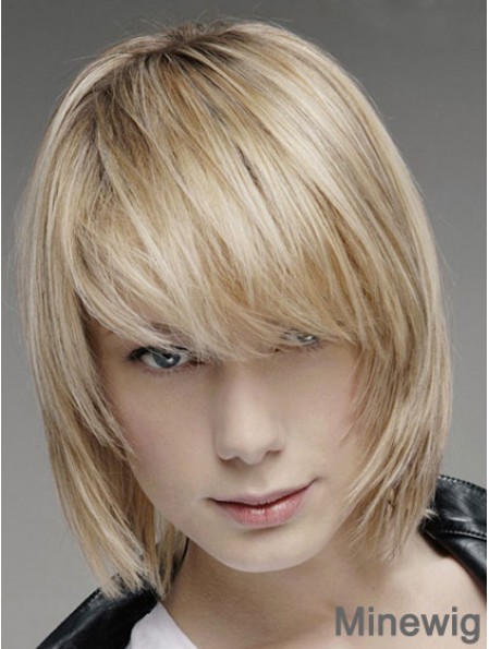 Blonde Lace Front Straight Men Hand Tied And Mono Top Human Hair Wig