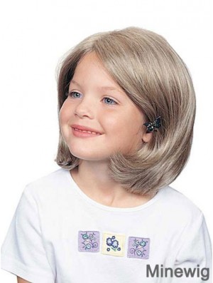 Wavy Chin Length Synthetic 100% Hand-tied Kids Wigs