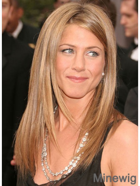 Capless Long Remy Human Straight Layered Buy Jennifer Aniston Wig